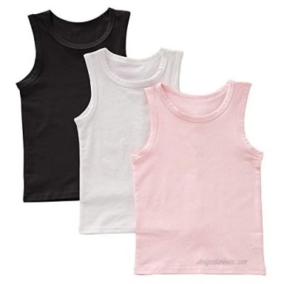 benetia Girls Cotton Tank Undershirts 3-Pack