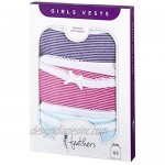 Feathers Girls Multi Stripe Tagless Cami Super Soft Undershirts (3/Pack)