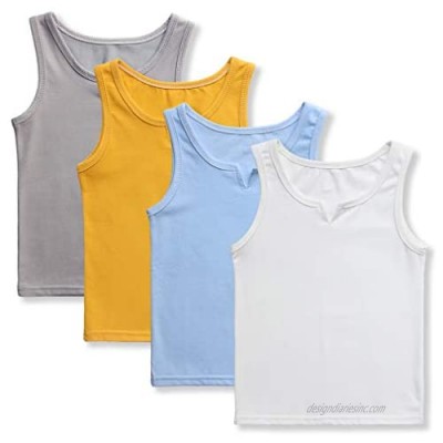GLEAMING GRAIN Toddler Undershirts Kids Tank Tops/Tagless Cami Super Soft Breathable Combed Cotton for Toddler Kids