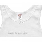Jack and Jill Girls Ultra Soft 100% cotton White Camisole Tank Top undershirts (4 Pack)