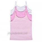 Sunny Fashion Girls Undershirt 3-Pack Cami Camisole Tank Tops Cotton Size 2-12