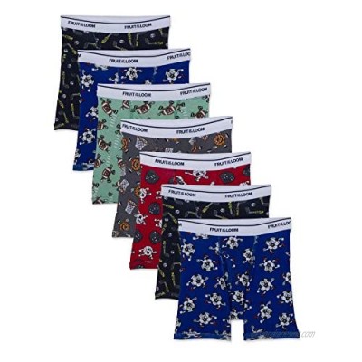 Fruit of the Loom Boys' 7 Pack Assorted Color Toddler Boxer Briefs