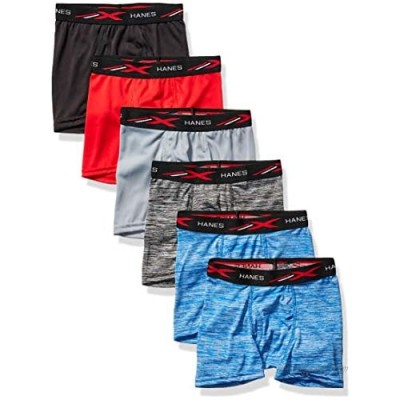 Hanes Boys' Breathable Tagless Boxer Brief  6-Pack