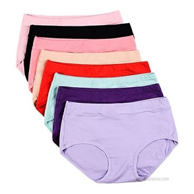 Buankoxy Women's 8 Pack Stretch Cotton Panties  Assorted Colors