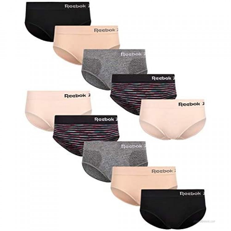 Reebok Women's Underwear - Seamless Hipster Briefs (10 Pack)