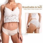 Women Lace Seamless Hipster Panties Underwear Stretch Sexy Silky Briefs Pack of 6