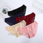 Women Lace Seamless Hipster Panties Underwear Stretch Sexy Silky Briefs Pack of 6