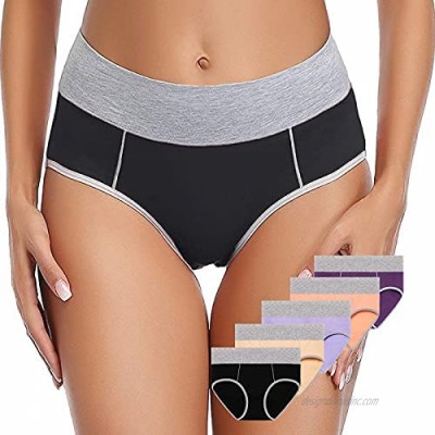 Womens Underwear  Cotton Panties Soft Comfy Stretch Ladies Underwear Hipster Briefs Regular & Plus Size