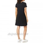 Essentials Women's Short Sleeve Scoopneck A-line Shirt Dress
