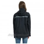 SUNDAY ROSE Women Rain Jacket Lightweight Waterproof Raincoat Hooded Windbreaker