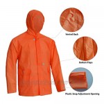 FWG Rain Coat for Women Men Waterproof Jacket with Pants 2Pcs Ultra-Lite Suits EVA Reusable Portable Packable