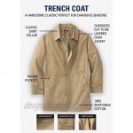 KingSize Men's Big & Tall Water-Resistant Trench Coat