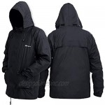 Rain Suits for Mens/Womens Waterproof Lightweight for Work Rain Gear Protective Rainwear Rain Coats (Jacket & Pants)(Small Black)