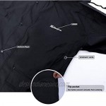 Rain Suits for Mens/Womens Waterproof Lightweight for Work Rain Gear Protective Rainwear Rain Coats (Jacket & Pants)(Small Black)