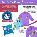 Hasbro Girls` My Little Pony Character Printed Waterproof Rain Slicker Size Small 2/3 Medium 4/5 and Large 6/7