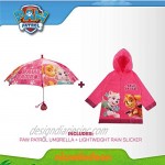 Nickelodeon Kids Umbrella and Slicker Paw Patrol Toddler and Little Girl Rain Wear Set for Ages 2-7