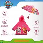 Nickelodeon Kids Umbrella and Slicker Paw Patrol Toddler and Little Girl Rain Wear Set for Ages 2-7