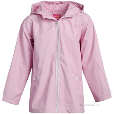 Pink Platinum Girls' Rain Jacket - Lightweight Waterproof Windbreaker Raincoat with Hood