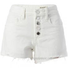 [BLANKNYC] Womens High Rise Cut Off Exposed Button Shorts