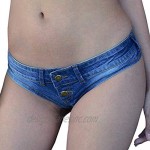 Women's Low Rise Mini Denim Shorts Beach Clubwear Sexy Jeans Double Button Hot Pants