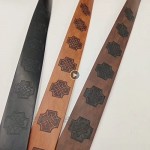 HiiFeuer Medieval Embossed PU Leather O Ring Belt Retro Renaissance Knight Belt