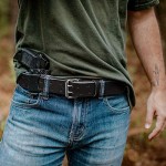 Men's Double Prong Belt 2 Holes Leather Jeans Belt for Men 1.47 inches Wide