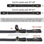 WERFORU No Buckle Elastic Belt for Men Stretch Buckle Free Belt for Jeans Pants 1.38 Inches Wide