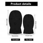 2 Pieces Knitted Full Face Cover 3-Hole Ski Mask Winter Balaclava Face Mask