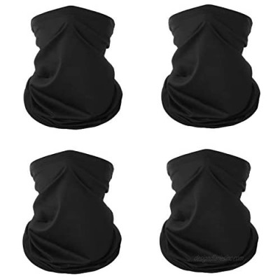 4 Pack Neck Gaiter Face Mask : Balaclava Mask & Bandana Headband for Men Women