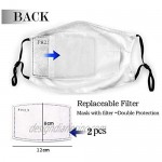 5PCS Face Cover Mask with 10 Fi-Lters Reusable Adjustable Washables Elastic Strap Mouth Cover for Adult Men Woman