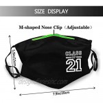 Class Of 2021 Mask Gift Freind Gift Printed Face Mask With 2 Filters Gift For Men And Women Balaclava Bandana