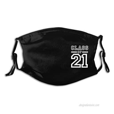 Class Of 2021 Mask Gift Freind Gift Printed Face Mask  With 2 Filters Gift For Men And Women Balaclava Bandana