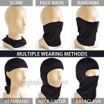 fuinloth Balaclava Face Mask Summer Cooling Neck Gaiter UV Protector Motorcycle Ski Scarf for Men/Women