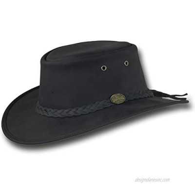 Barmah Hats Foldaway Bronco Leather Hat - Item 1060