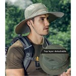 Folouse Sun Hat Breathable Boonie Adjustable Sun Hat with UV Protection Wide Brim for Outdoor Fishing Hiking Safari