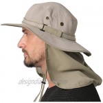 Jormatt Unisex Sun Hat with Neck Flap Cover Fishing Safari Cap Neck Protection UPF 50+
