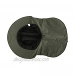 LLmoway Mens Mesh Flap Sun Hat UPF50+ Wide Brim Breathable Outdoor Fishing Cap