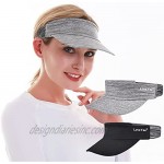 LoveYee 2Pack Pocketable Sports Sun Visor Hat for Women Summer Hats for Women Beach Vacation