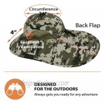 Mens Wide Brim Sun Hat with Neck Flap Fishing Safari Cap for Outdoor Hiking Camping Gardening Lawn Field Work