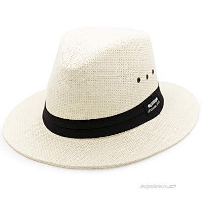 Natural Matte Toyo Safari Sun Hat with Black Band  2 1/2" Brim  UPF (SPF) 50+ Sun Protection