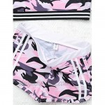 Loodgao Kids Girls Dance Crop Tops with Booty Shorts Gym Yoga Sports Outfits Camouflage Clothes Set Letter Dancing Outfits