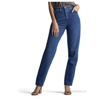 Lee Women's Petite Relaxed Fit Side Elastic Tapered Leg Jean