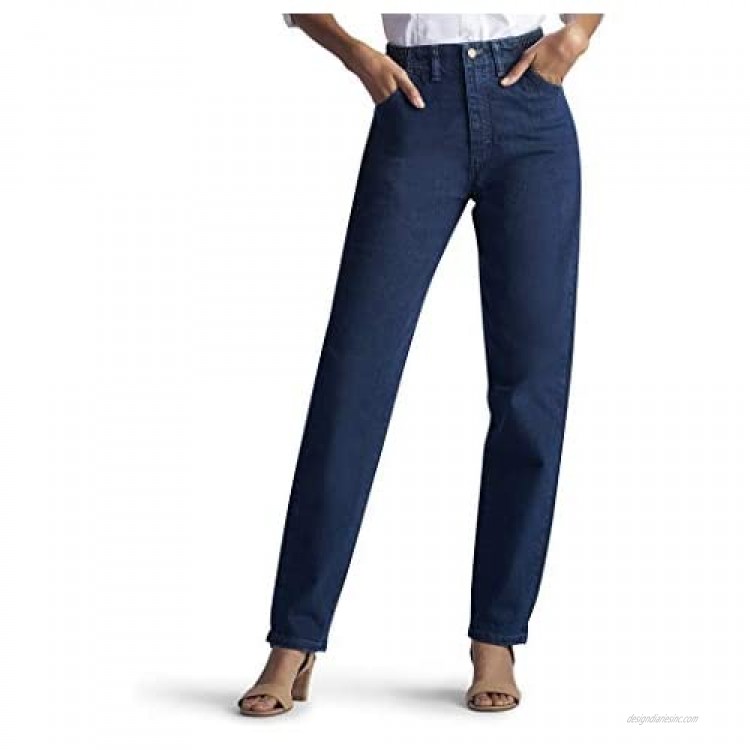 LEE Women's Relaxed-Fit Side Elastic Tapered-Leg Jean